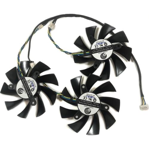 3Pcs/set AXRX VEGA 56/64 GPU VGA Cooler Graphics Card Fan For PowerColor RX-VEGA Video Card Cooling As Replacement
