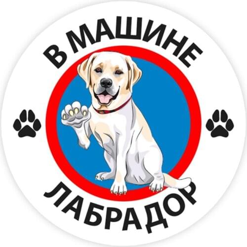 B0234# 13/17CM Labrador in the Car Self-Adhesive Full Color Decal Car Sticker Waterproof Auto Decors on Bumper Rear Window