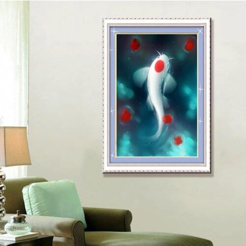 Full Diamond Embroidery 5D Diy Diamond Painting Fish Picture Needlework Cross Stitch Diamond Mosaic Home Decor Wall Sticker Gift