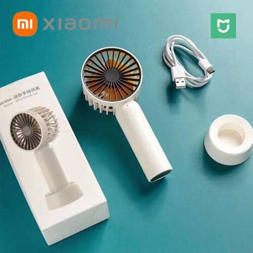 Xiaomi Mijia Portable Desktop Fan Handheld Fan USB Charging Large Capacity Battery Low Noise Compact Portable Washable Fan Blade