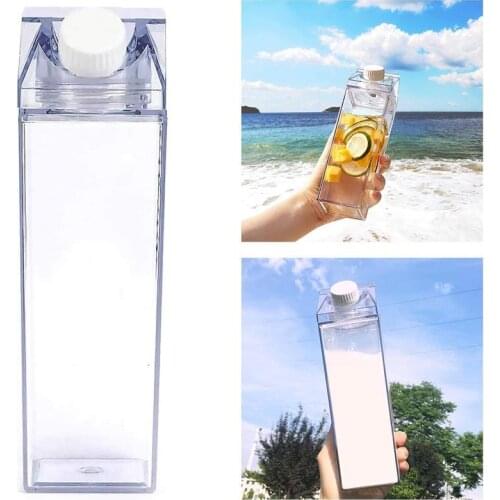 Drinkware Shaker Sports Square Milk Water Bottle Plastic Water Jug Bottles Sports Square Portable Juice Jug Milk Water Bottle
