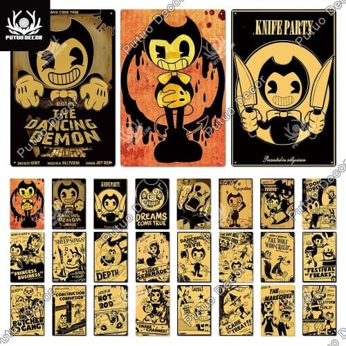 Putuo Decor Bendy Vintage Metal Sign Plaque Metal Vintage Poster Tin Sign Decoration for Man Cave Living Room Home Wall Decor