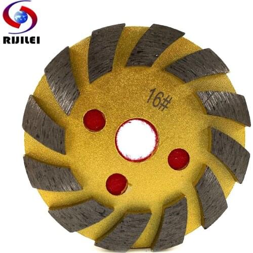 RIJILEI 100mm Diamond Grinding Disc Morble Metal Polishing Pad Granite Grinding Wheel Cup Concrete Floor Grinding Bowl ZJ07
