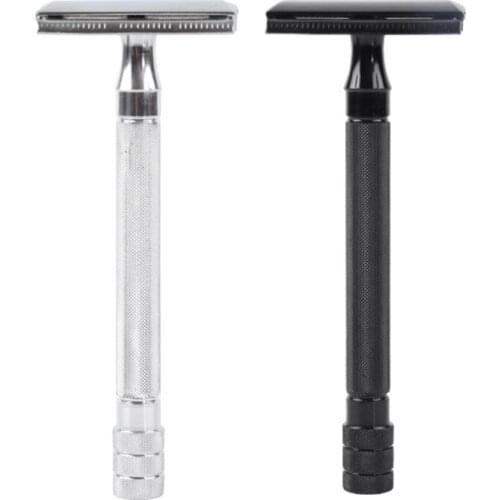 Manual Razor Professional Metal Razor With Brush Stainless Steel Sharp Haircut Folding With Blade Straight Razor Tool