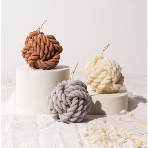 Diy Candle Molds Silicone Mold Woolen Ball Design Handmade Candle Making Scented Candle Wax Mold Home Decor