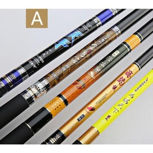 3.6m-7.2m stream fishing rod short rod super hard ultra light high carbon material Taiwan fishing rod non-slip 5 color metallic
