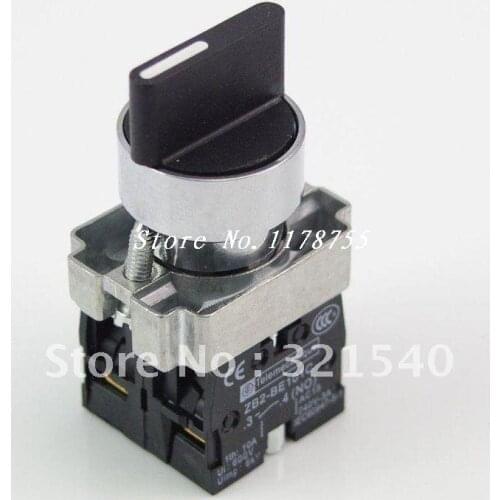 XB2BD33C 2NO Normally Open 3 Positions Left Right Maintained Self-Locked Latching Select Selector Switches Replace Telemecanique