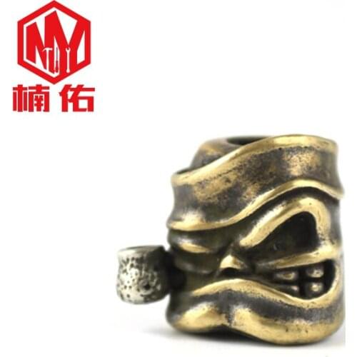 1PC EDC Paracord Beads Popeye Retro Brass Copper Lanyard Pendants Knife Beads Umbrella Rope Cord Necklace Bracelet Beads Pendan