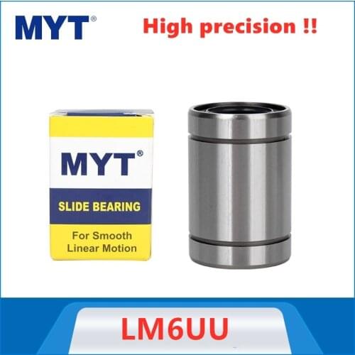 10-100pcs MYT precision LM6UU 6x12x19mm Linear bearing linear ball bushing 6mm Linear rail rod shaft CNC parts 3D printer LM6 UU