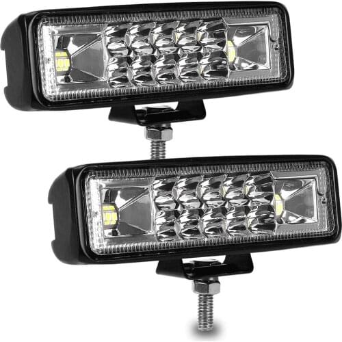 2Pcs6 Inch Led Pods Light Slim 60W 10000 Lumen 12V/24V Driving Fog Light Waterproof Combo Flood Spot Lights for Truck