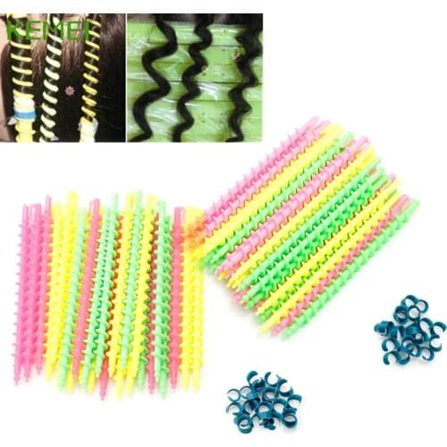 26Pcs Long Plastic Styling Barber Salon Tool Hairdressing Spiral Hair Perm Rod #330