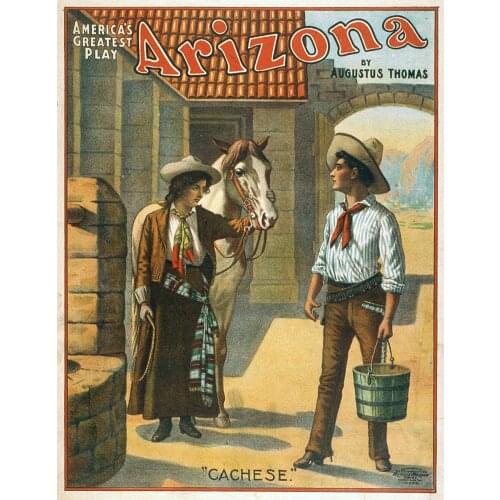 400X300MM Arizona-Americas-Greatest-Play-Augustus-Thomas-3-1907 jumbo fridge magnet SFM-0115