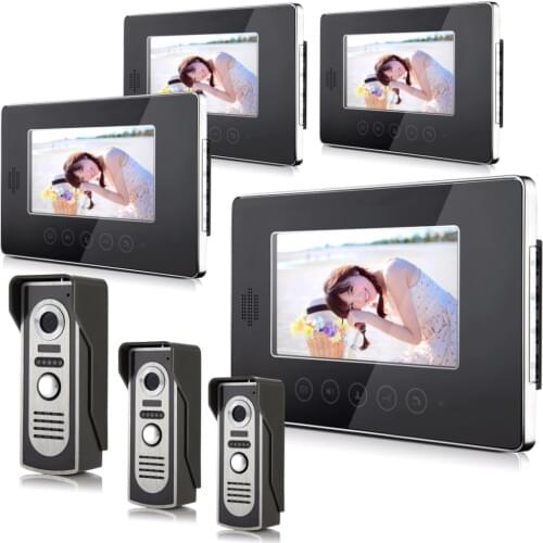 7 Inch Big LCD Screen Touch Keypad Two Way Intercom Video Door Phone