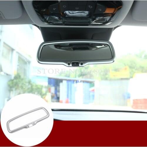 ABS Interior Rear View Mirror Frame Cover Trim 1pcs For Alfa Romeo Stelvio 2017-2020 Car accesories interior Car decoration