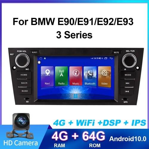 Android 10 For BMW 3 Series E90 E91 E92 E93 Car Radio Multimedia Video Players Android Auto CarPlay 2 din dvd GPS Navigation