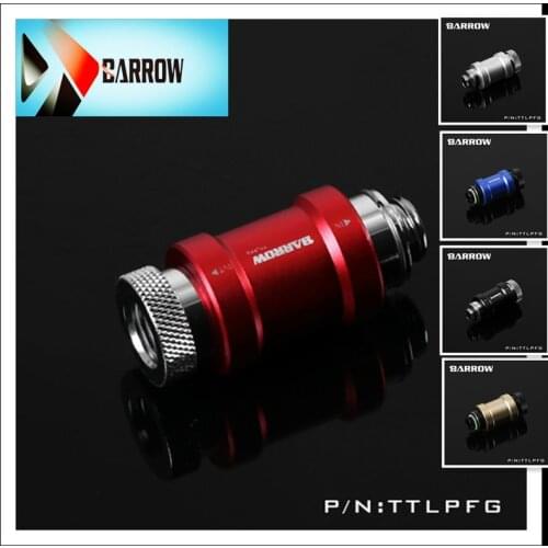 Barrow TTLPFG Flat push type check valve single inner thread part for water cooling computer, watercooling