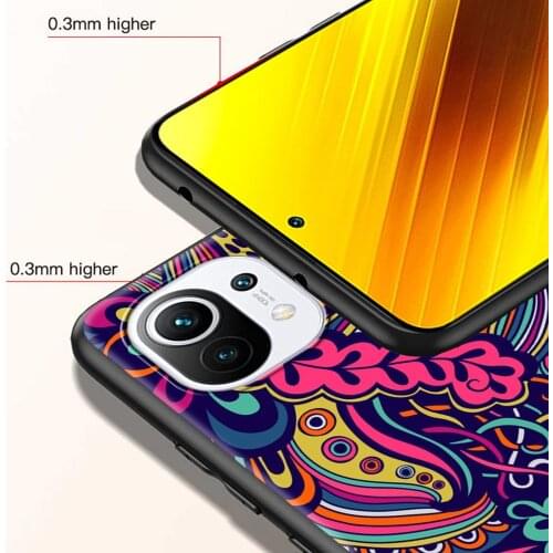 Caso For Xiaomi Poco X3 NFC M3 Pro M3 F3 F1 Para for Mi Note 10 Pro Case For Mi Poco F3 X3 GT Mandala flower totem