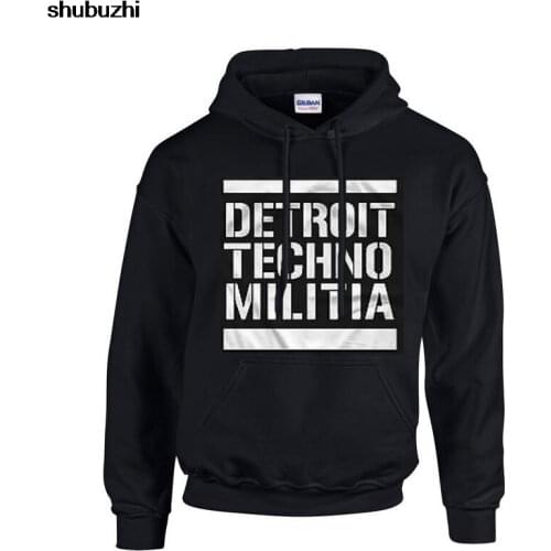 Detroit Techno Militia Hoodies 100% Cotton Vinyl 909 Underground Resistance