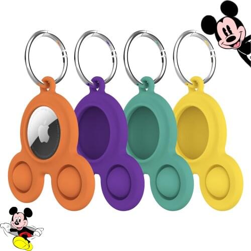 Disney Mickey Silicone Protective Sleeve Cover Keychain Locator Protector For Airtags Smart Bluetooth Wireless Tracker
