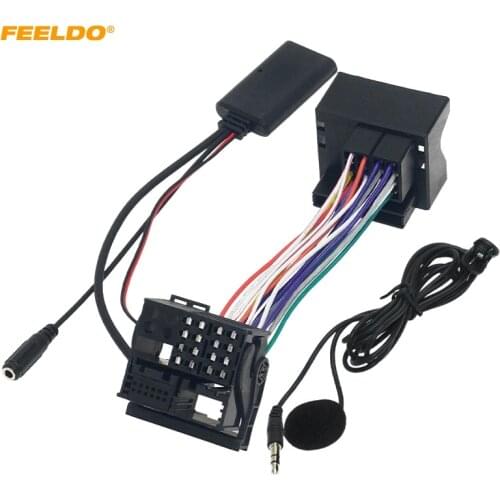 FEELDO Car Bluetooth Module AUX-in Audio MP3 Music Adapter For Fiesta Mondeo MK3 Focus MK2 Stereo Wire Harness With Micphone