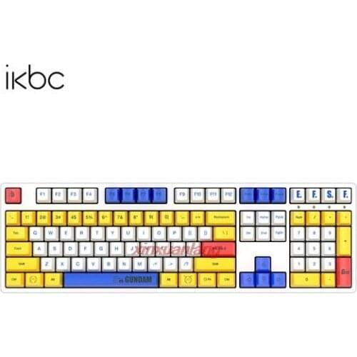 Original ikbc RX-78-2 2.4Ghz Wireless Mechanical Gaming Keyboard Cherry MX Red Switch 87 Keys PBT keycaps for Computer Gamer