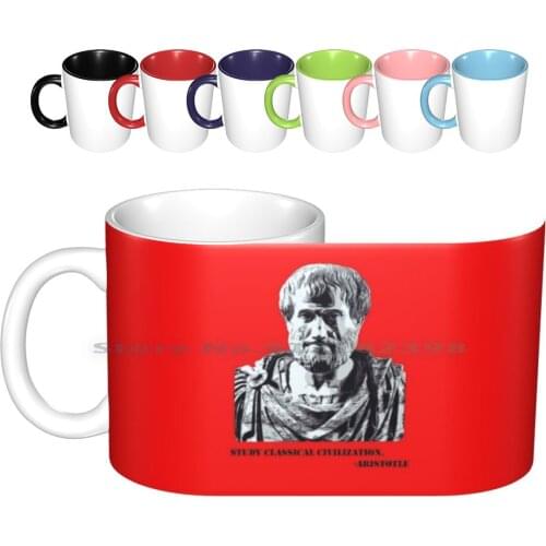 Aristotle Study Classical Civilization Ceramic Mugs Coffee Cups Milk Tea Mug Student Teacher School College High School