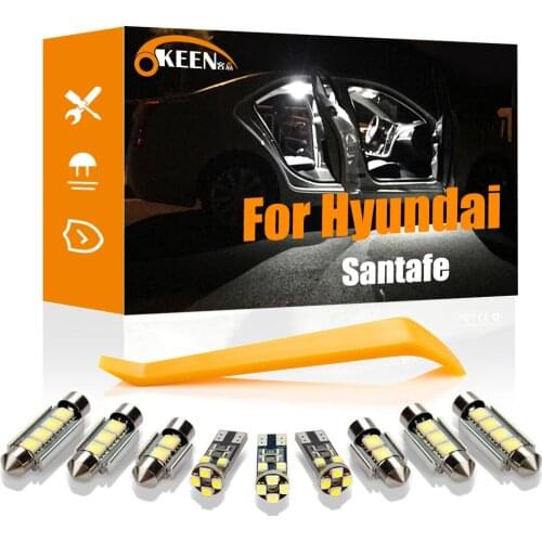 OKEEN LED Interior Light Kit For Hyundai Santafe Santa Fe SM CM DM ix45 2001-2020 Trunk Light Upgrade Car Lamp 100% Error Free