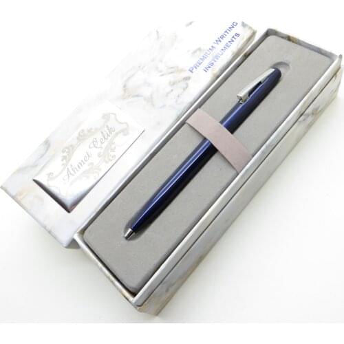 Wings Marble T587 Blue Ballpoint Pen | İsme Special Pen | Gift Pen