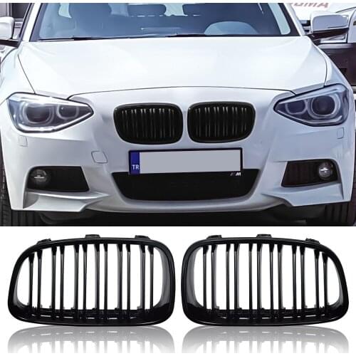 Modified For 1 Series F20 F21 118i 120i 140i Radiator Grille 2012 2013 2014 Hatchback Sport Kidney Grill Grills Gloss Black