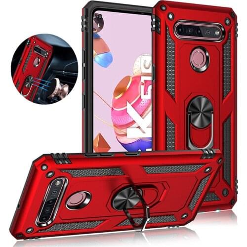 For LG K40 K40S K50 K50S K51 K51S K53 K61 K22 K92 5G Case Shockproof Armor Car Holder Ring Phone Case for LG Q60 Q51 Q61 Coque