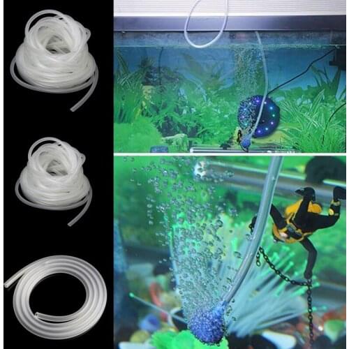 1/5/10m Clear Aquarium PVC Tube Air Pump Oxygen Tubing For Fish Tank 4/6mm