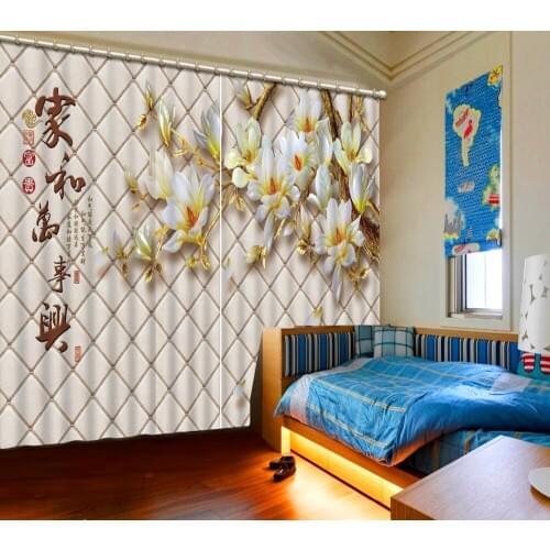3D Window Curtain Dinosaur print Luxury Blackout For Living Room Magnolia curtains