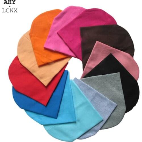New Children Knitted Hats Pure Solid Color Baby Winter Cotton Warm Hat Newborn Autumn Spring Toddler Beanie Boys Girls Cap 0-3Y