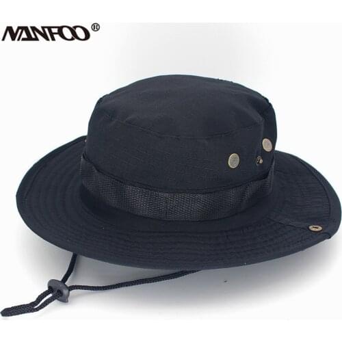 5Colors Bonnie Hat Hunting Fishing Wide Brim Cap Sunshade Climbing Camping Hat Foldable Army Tactical Cap Breathable Outdoor Cap