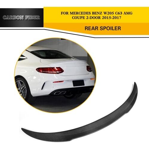 Carbon Fiber Racing Trunk Spoiler Wing Lip for Mercedes Benz W205 C63 AMG Coupe 2-Door 2015-2017