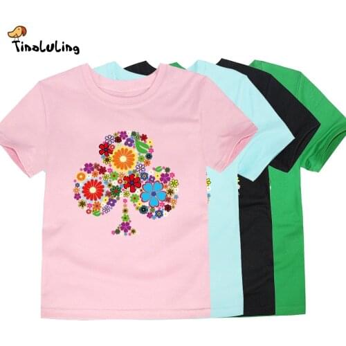 TINOLULING 2018 Summer Kids Flower Tree T-Shirt Boys Girls Tree T Shirt Children Tops Baby Tees For 2-14 Years