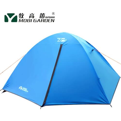 Waterproof outdoor tent 1-2person Aluminum alloy rod waterproof breathable tent for hiking camping trekking