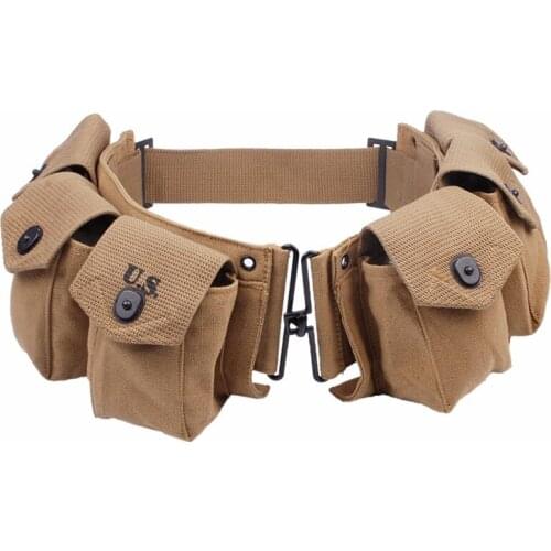 WWII US ARMY PARATROOPER INFANTRY BAR EQUIPMENT BELT