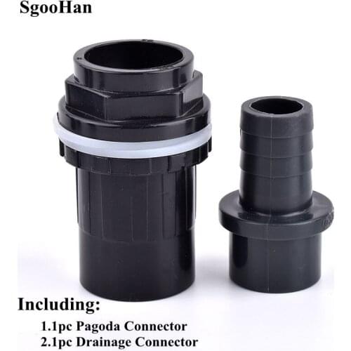 1~5Pcs O.D 32/40/50-16/20/25/30/40/50mm UPVC Pipe Fish Tank Joint Set Pagoda Drainage Connector Garden Irrigation Hose Adapter
