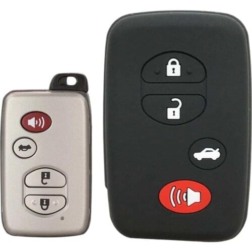 10/30/50pcsSilicone Car Key Cover Case for Toyota Land Cruiser Auris Alpha Prius 30 Aqua 2/3/4 Buttons Smart Remote Key Holder