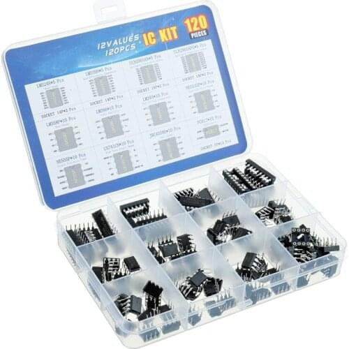 12 Kinds Of Chips 120 Opamp Timer Darlington Photocoupler LM324 LM339 ULN2003AN ULN2803APG LM358P LM386 IC Kit
