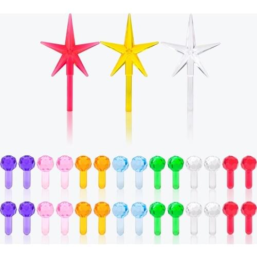 153pcs/303pcs Ceramic Christmas Tree Replacement Bulb Multicolor Earth Bead Top Hat Star Family Party Christmas Decoration