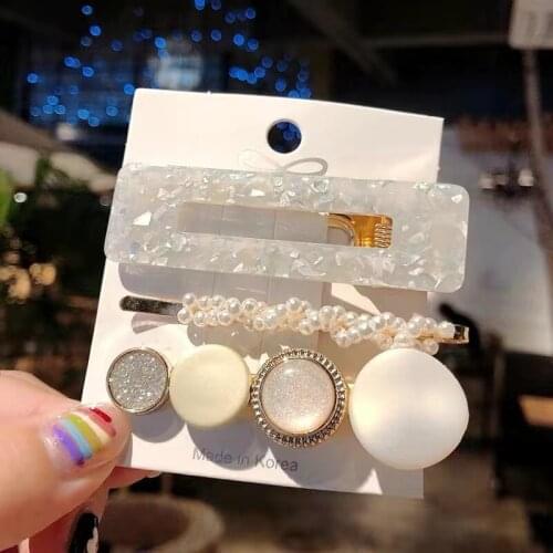 3pcs/Lot Hair Clips&Pins Headdress Barrette Hairgrip Pearl Macarons Elegant Lovely Hair Accessories Styler For Beauty Girl Women