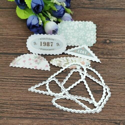 5pcs Various Shapes of Stamps Metal Cutting Dies Stencils DIY Scrapbooking Decorative Embossing Handcraft Die Cutting Template