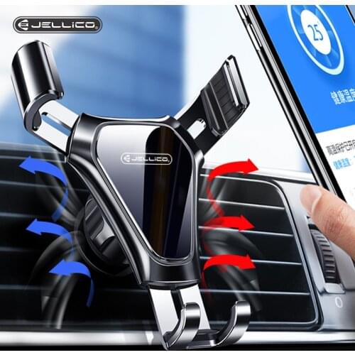 Jellico Gravity Car Phone Holder Air Vent Clip Mount No Magnetic Mobile Support Cell Stand For iPhone X Xiaomi Smartphone In Car