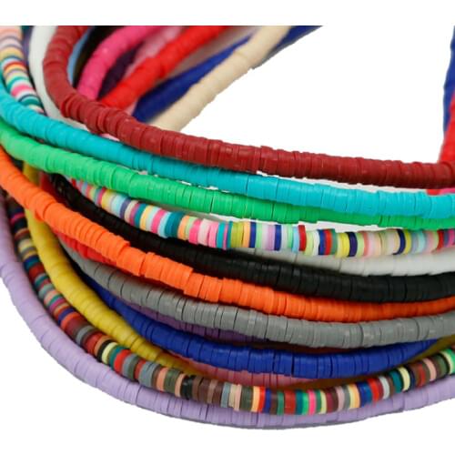 Hot Length 40cm DIY clay beads for jewelry making Mix Color DIY Bracelet Necklace Slices Soft clay Beads Accessories