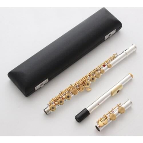 De Xin Flute 200 Series Silver Plated Flute Gold Plated Lip Plate Gold Keys Flutes 211 212 221 222 261 262 271 272 281 282 C Leg