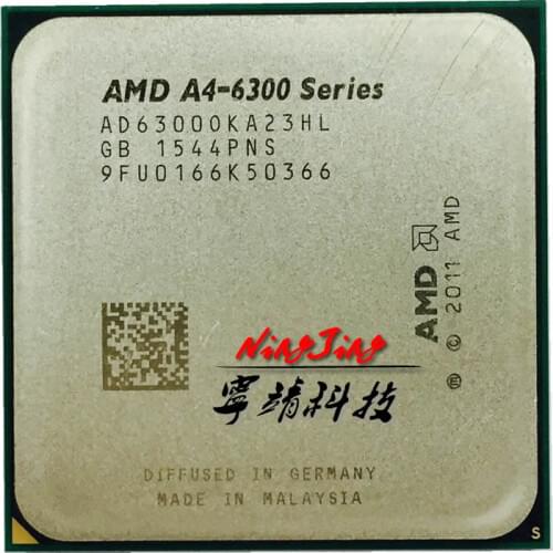 AMD A4-Series A4 6300 A4 6300k Dual-Core CPU Processor AD6300OKA23HL /AD630BOKA23HL Socket FM2