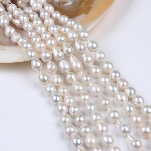 Hot Sale 10-11mm White Edison Shape Pearl Beads Natural Freshwater Pearl Strand For Jewelry Making