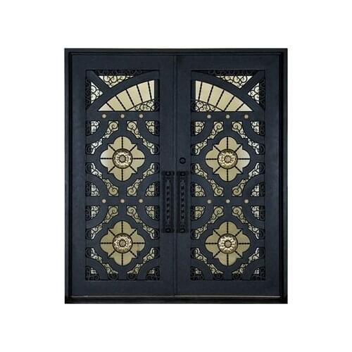 2021 Hench Hotsale Export USA ,Australia Wrought Iron Front Door Double Doors Style Hc-id100
